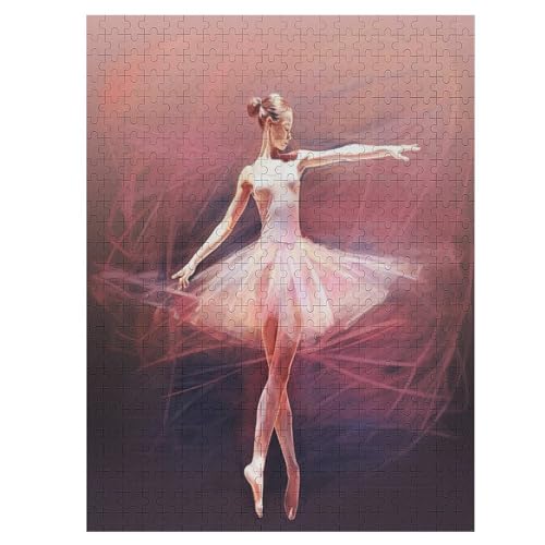 Ballett Puzzle 500 Teile, Holzpuzzle Für Erwachsene Kinder, Impossible Puzzles, Geschicklichkeitsspiel Für Die Ganze Familie 55×41cm von HHCXX