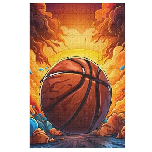 Basketball 1000 Teile Puzzle Für Erwachsene, Herausforderung Puzzles - Verringerter Druck Schwieriges Holzpuzzle Für Kinder 12+ 78×53cm von HHCXX