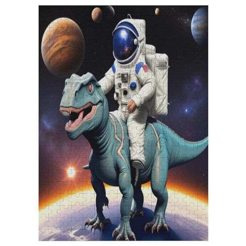 Dinosaurier Holzpuzzle Erwachsene - 300 Teiliges Jigsaw Knobelspiel - Puzzle Für Erwachsene & Kinder - Outdoor & Reisespielzeug 42×30cm von HHCXX