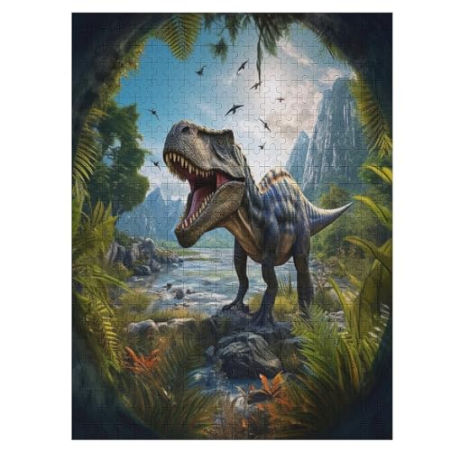 Dinosaurier Puzzles 500 Teile Erwachsener Kniffel Spaß Für Die Ganze Familie, Holzpuzzle Kinder Erwachsene, Impossible Puzzle Schwer 55×41cm von HHCXX