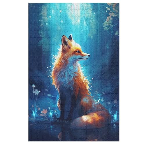 Fuchs Puzzle 1000 Teile, Holzpuzzle Herausforderndes Geschicklichkeitsspiel Für Die Ganze Familie, Kinder Erwachsenenpuzzle Ab 12 Jahren 78×53cm von HHCXX