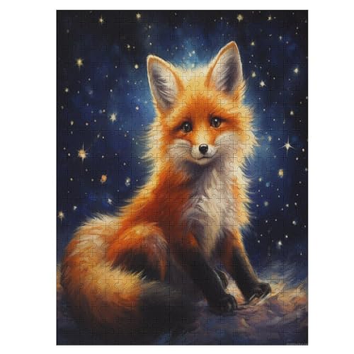 Fuchs Puzzle 500 Teile, Holzpuzzle Für Erwachsene Kinder, Impossible Puzzles, Geschicklichkeitsspiel Für Die Ganze Familie 55×41cm von HHCXX