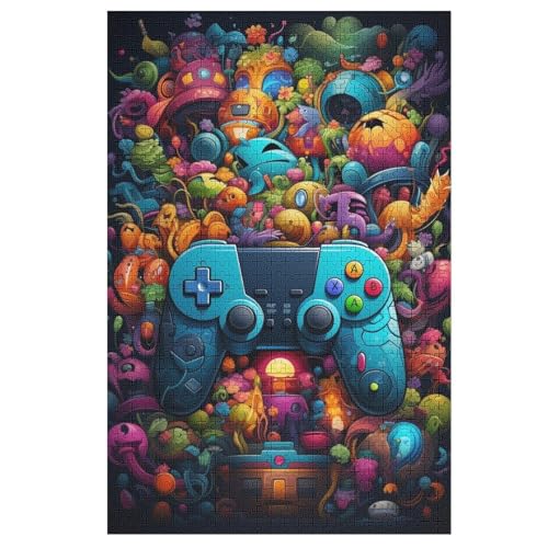 Gamepad Puzzle 1000 Teile, Holzpuzzle Herausforderndes Geschicklichkeitsspiel Für Die Ganze Familie, Kinder Erwachsenenpuzzle Ab 12 Jahren 78×53cm von HHCXX