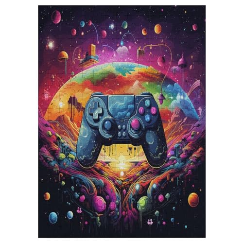 Gamepad Puzzle Für Erwachsene,300-teiliges Puzzles, Für Erwachsene Und Kinder,Holzpuzzle,Lernspielzeug, 42×30cm von HHCXX