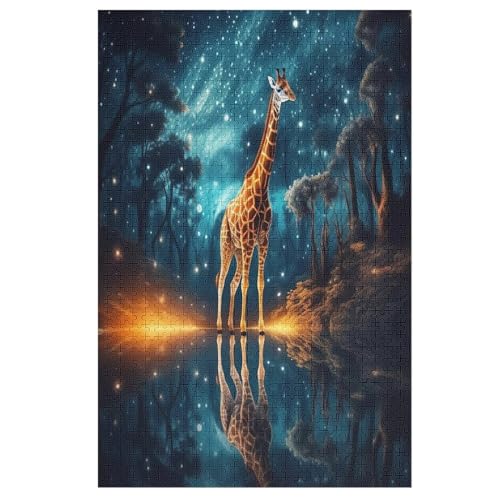 Giraffe 1000 Teile Puzzles, Wood Craft, Hochwertiges Modernes Puzzle, DIY, Für Erwachsene Und Kinder Ab 12 Jahren, 78×53cm von HHCXX