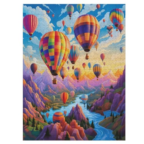 Heißluftballon -Puzzle, 500 Teile,Holzpuzzle Für Erwachsene Kinder, Lustiges Spielzeug, Denkspiel, Bildungsspiel, 55×41cm von HHCXX