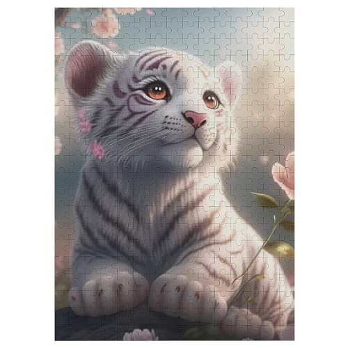 Holzpuzzle Tiger Puzzle 300 Teile Erwachsene Klassische Pädagogisches Spielzeug Kinder Lernspiel Herausforderndes Puzzles 42×30cm von HHCXX