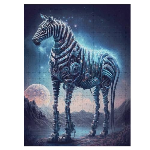 Horse Holzpuzzle 500 Teile, Knobelspiele Für Erwachsene, Teenager, Puzzles Unmögliche - Kinder Puzzle Zimmer Deko 55×41cm von HHCXX