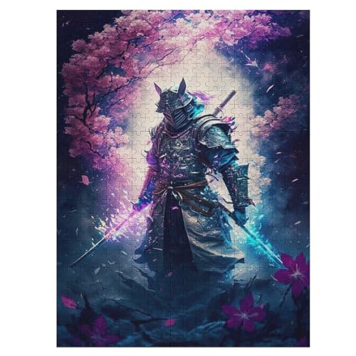 Japanese Samurai Holzpuzzle 500 Teile, Knobelspiele Für Erwachsene, Teenager, Puzzles Unmögliche - Kinder Puzzle Zimmer Deko 55×41cm von HHCXX