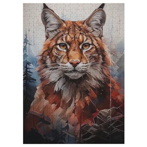 Katze Puzzle Für Erwachsene 300 Teile Premium Recyceltes Brett Zum Lernen, Lernspielzeug, Familienspiele Kinder Holzpuzzle 42×30cm von HHCXX