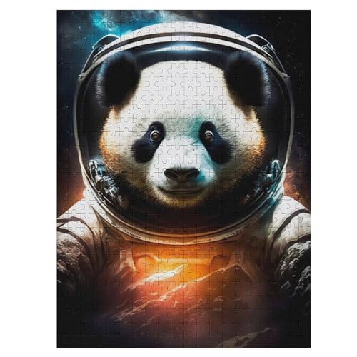 Panda Puzzle 500 Teile, Holzpuzzle Herausforderndes Geschicklichkeitsspiel Für Die Ganze Familie, Kinder Erwachsenenpuzzle Ab 12 Jahren 55×41cm von HHCXX