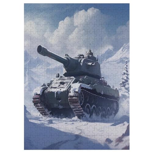 Panzer Puzzles 300 Teile Erwachsener Kniffel Spaß Für Die Ganze Familie, Holzpuzzle Kinder Erwachsene, Impossible Puzzle Schwer 42×30cm von HHCXX