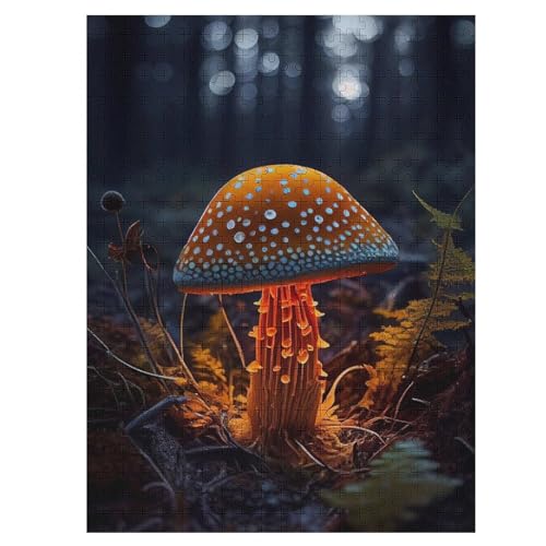 Pilz Puzzle Für Erwachsene,500-teiliges Puzzles, Für Erwachsene Und Kinder,Holzpuzzle,Lernspielzeug, 55×41cm von HHCXX