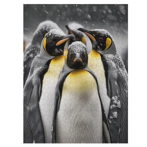 Pinguin Puzzle 500 Teile, Holzpuzzle Für Erwachsene Kinder, Impossible Puzzles, Geschicklichkeitsspiel Für Die Ganze Familie 55×41cm von HHCXX