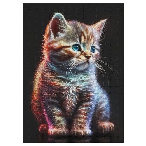 Puzzle 300 Teile Katze Holzpuzzle Für Erwachsene Lernspiel Herausforderungsspielzeug The Puzzles Für Erwachsene Kinder 42×30cm von HHCXX