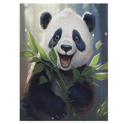 Puzzle 500 Teile Panda Holzpuzzle Für Erwachsene Lernspiel Herausforderungsspielzeug The Puzzles Für Erwachsene Kinder 55×41cm von HHCXX