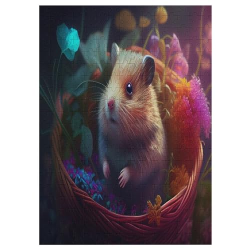 Puzzle Für Erwachsene, Hamster Puzzles, 300-teiliges Holzpuzzle, Geeignet Für Erwachsene Und Kinder Ab 12 Jahren, Tolles Geschenk 42×30cm von HHCXX