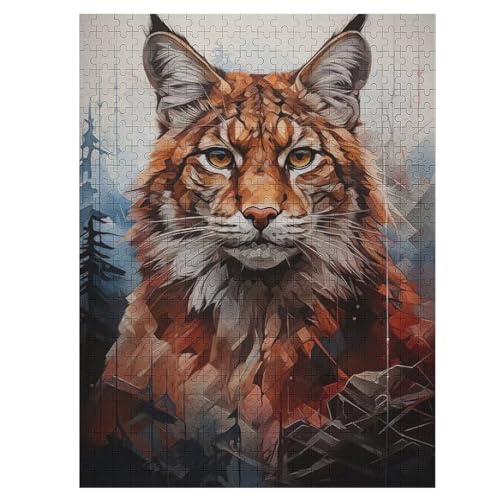 Puzzle Für Erwachsene, Katze, 500 Puzzleteile Für Kinder, Holzpuzzles, Geeignet Für Erwachsene Lernspiel, 55×41cm von HHCXX