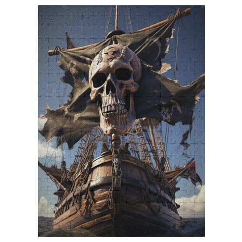 Puzzle Für Erwachsene, Piratenschiff, 300 Puzzleteile Für Kinder, Holzpuzzles, Geeignet Für Erwachsene Lernspiel, 42×30cm von HHCXX