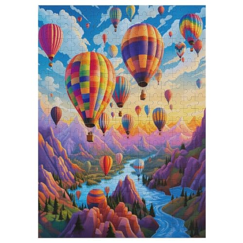 Puzzle Für Erwachsene 300 Teiliges Heißluftballon Puzzles Für Erwachsene Holzbrettpuzzles Denksportaufgaben Für Erwachsene 42×30cm von HHCXX