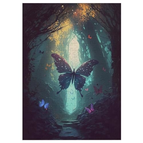 Puzzle Für Erwachsene 300 Teiliges Schmetterling Puzzles Für Erwachsene Holzbrettpuzzles Denksportaufgaben Für Erwachsene 42×30cm von HHCXX