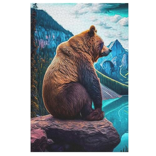 Puzzles Für Erwachsene Bär,1000-teilige Puzzle Für Erwachsene Und Kinder Ab 12 Jahren, Holzpuzzles Für Die Heimdekoration, 78×53cm Puzzles Für Erwachsene Bär,1000-teilige Puzzle Für Erwachsene Und Kinder Ab 12 Jahren, Holzpuzzles Für Die Heimdekoration, 78×53cm von HHCXX