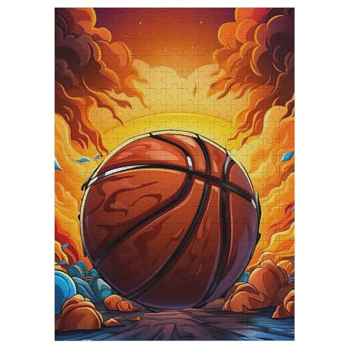 Puzzles Für Erwachsene Basketball, 300 Teile, Puzzle Aus Holz Für Erwachsene Und Kinder Ab 12 Jahren, Lernspielzeug 42×30cm von HHCXX