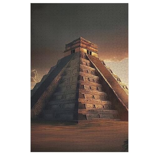 Puzzles Für Erwachsene Chichen Itza, 1000 Teile, Puzzle Aus Holz Für Erwachsene Und Kinder Ab 12 Jahren, Lernspielzeug 78×53cm von HHCXX