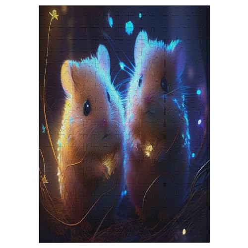 Puzzles Für Erwachsene Hamsters, 300 Teile, Puzzle Aus Holz Für Erwachsene Und Kinder Ab 12 Jahren, Lernspielzeug 42×30cm von HHCXX