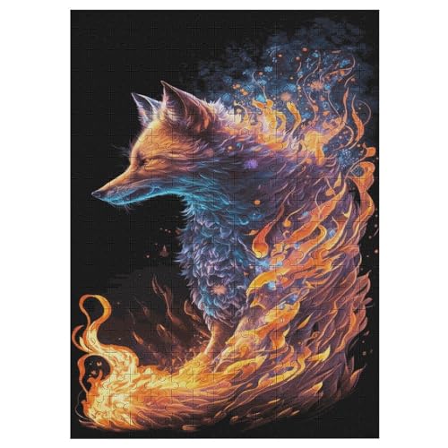 Puzzles Für Erwachsene Und Kinder, Wolf -Puzzle, 300 Teile, Kreative Holzpuzzles,Für Erwaschsene, Geschenke 42×30cm von HHCXX