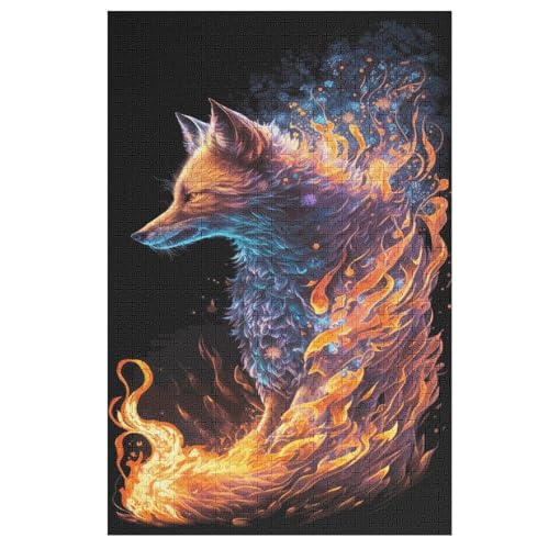 Puzzles Für Erwachsene Wolf, 1000 Teile, Puzzle Aus Holz Für Erwachsene Und Kinder Ab 12 Jahren, Lernspielzeug 78×53cm von HHCXX