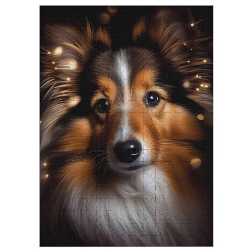 Süßer Hund Puzzle Für Erwachsene,300-teiliges Puzzles, Für Erwachsene Und Kinder,Holzpuzzle,Lernspielzeug, 42×30cm von HHCXX