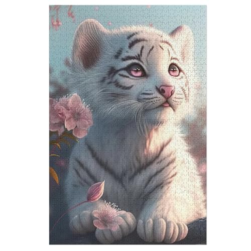 Tiger Puzzles 1000 Teile Für Jugendliche Kreatives Holzpuzzlespielzeug Familienspiel Schwierigkeitsgrad Herausforderungspuzzles 78×53cm von HHCXX