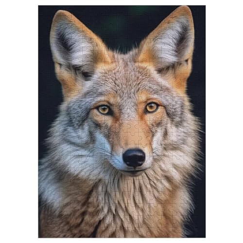 Wolf 300 Teile Puzzles Für Erwachsene, Impossible Puzzle, Geschicklichkeitsspiel Für Die Ganze Familie, Kinder Holzpuzzle 42×30cm von HHCXX