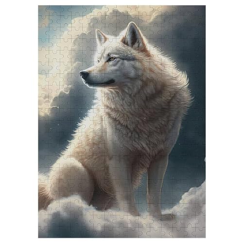 Wolf 300 Teile Puzzles Für Erwachsene,Holzpuzzle - Verringerter Druck Schwieriges Unmögliche Puzzle Für Erwachsene 12+ Kinder 42×30cm von HHCXX