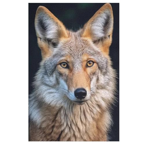 Wolf Puzzle, Puzzles Für Erwachsene Kinder, 1000 Teile Holzpuzzle, Für Jugendliche & Erwachsene Herausforderungsspielzeug 78×53cm von HHCXX