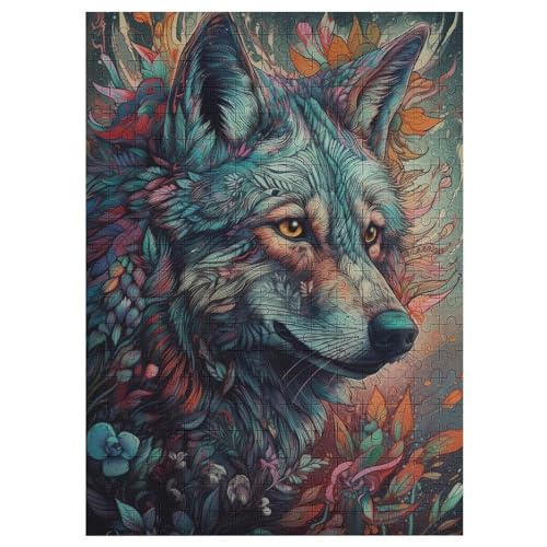 Wolf-Puzzlespiel Aus Holz, 300 Puzzleteile, Kreatives Puzzle Für Teenager Und Erwachsene, Kreatives Spielzeug, Puzzles, 42×30cm von HHCXX