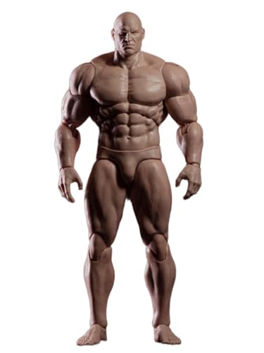 HHMacro Actionfigur AD01 im Maßstab 1:12, superstarker männlicher Körper, mächtig geformt, Comic-Stil, 15,2 cm Muscle Man von HHMacro