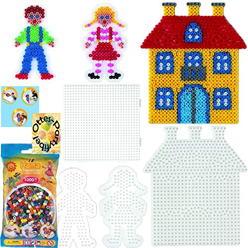 HAMA Bügelperlen-Bastel-Set midi-Stift-Platten-Set midi Märchenwelt Hänsel & Gretel Junge + Mädchen + Haus + Multiplatte + Bügelperlen #8 von HHO