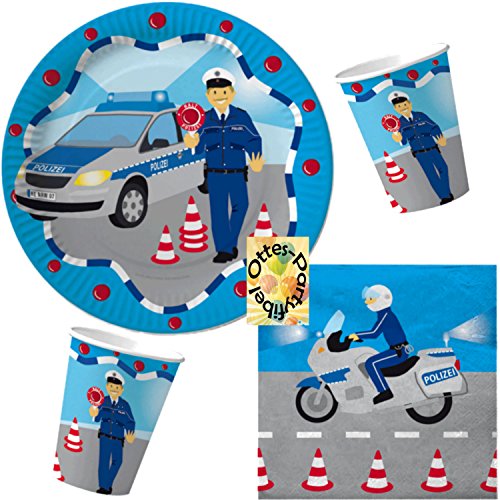HHO Polizei-Party-Set Police-Party-Set 52tlg. für 16 Gäste Teller Becher Servietten HHO Polizei-Party-Set Police-Party-Set 52tlg. für 16 Gäste Teller Becher Servietten von HHO