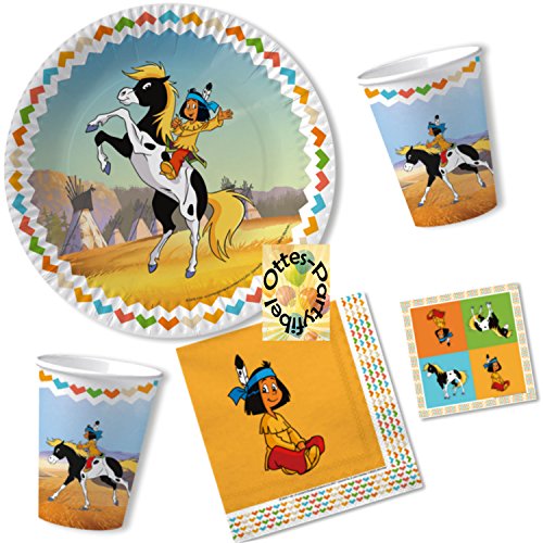 HHO Yakari Party-Set 52tlg. für 16 Kinder : Teller Becher Servietten HHO Yakari Party-Set 52tlg. für 16 Kinder : Teller Becher Servietten von HHO