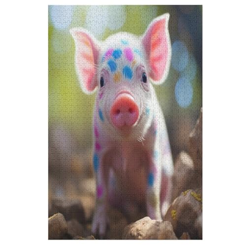 Holzpuzzle 1000 Teile, Animal Schwein Puzzles Erwachsene Und Kinder, Am Besten Für Die Familienspielsammlung 78×53cm Holzpuzzle 1000 Teile, Animal Schwein Puzzles Erwachsene Und Kinder, Am Besten Für Die Familienspielsammlung 78×53cm von HHXXXHH