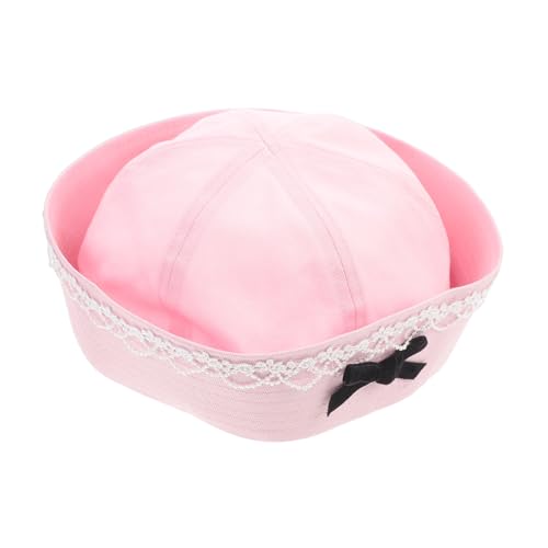 HIAKDOFT Hut Spitzenmütze baskenmütze Matrosenmütze Matrosen-Cosplay-Hüte für Party Partyzubehör Bekleidungszubehör Matrosen-Cosplay-Hüte für Männer Frauen Hüte Baumwolle Rosa von HIAKDOFT