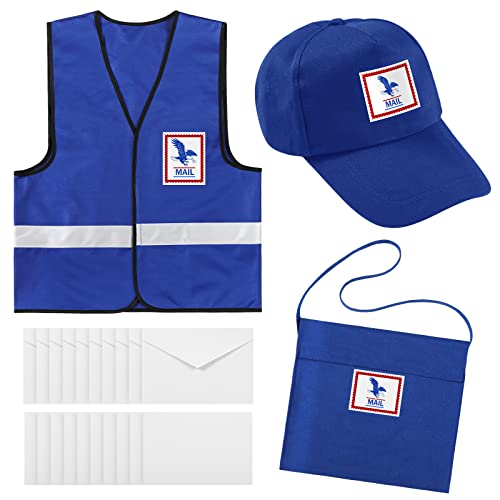 Hicarer Mailman Kostüm Erwachsene Postträger Kostüm Kit Halloween Kostüm für Erwachsene Karriere Cosplay Halloween Postal Kostüm (Large) von HICARER