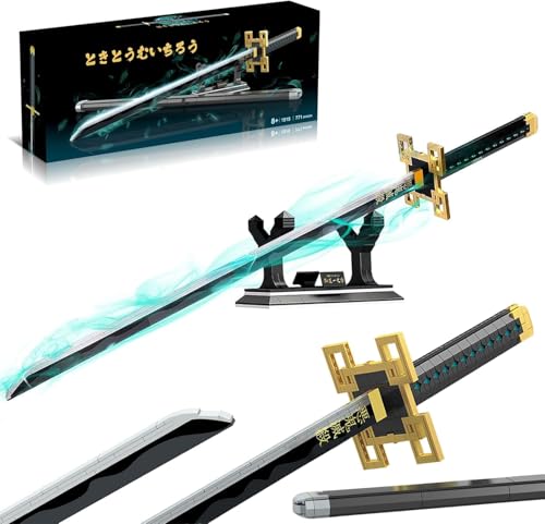 HIGH GODO Demon Katana Schwert Anime Cosplay, 771 Teile 39.3 Zoll Klemmbausteine Bausteine Set mit Scheide und Ständer, Ideas Geschenk für Erwachsene und Jungen ab 8 Jahren oder Animes Fans von HIGH GODO