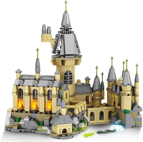 HIGH GODO Harry Schloss Klemmbausteine Set, 564 Stück Bausteine Magisches Castle Architecture Bausätze, Sammelbares Ausstellungs Deko Modell Geschenke für Erwachsene oder Kinder ab 8 Jahren von HIGH GODO