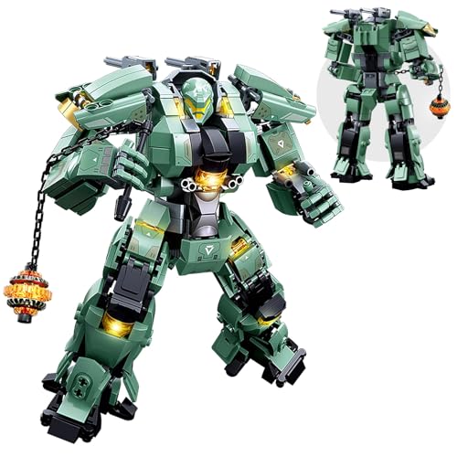 HIGH GODO Mech Roboter Kinderspielzeug, 542 Teile Transforming Spielzeug Klemmbausteine Set, Action Roboter Modell Creator Geschenke für Jungen und Mädchen ab 6 Jahren von HIGH GODO