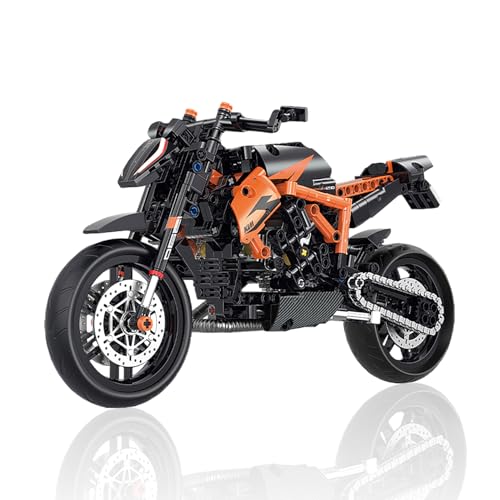 Technik Motorrad Klemmbausteine, 579 Teile 1:8 1290R Modellbausatz Technic Motorcycle, Spielzeug Geschenk Erwachsene oder Jungen 6 7 8 9 10 11 12+ Jahre von HIGH GODO