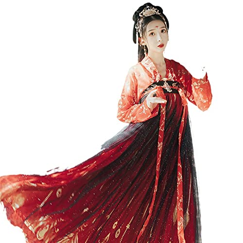 HIMKSRE Hanfu Chinesisches traditionelles Kleid Frauen Qing-Dynastie-Kostüme Alte Hanfu-Prinzessin Feentanzkleidung for Cosplay-Aufführung(L) von HIMKSRE