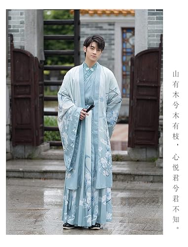 HIMKSRE Hanfu Paare Chinesische Alte Traditionelle Hanfu Männer Frauen Erwachsene Cosplay Kostüm Hanfu Kleid Grün for Männer Frauen Plus Größe 3XL(3XL) von HIMKSRE